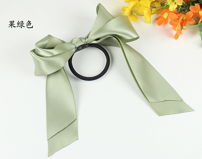 Hot Sale Hair Accessories Hair Band Sweet Oversized Ribbon Bow Hair Band Popular Bow Tie Hair Rope Wholesale display picture 5