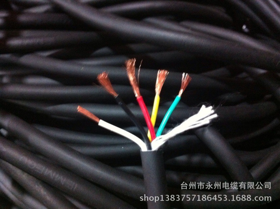 5芯电线柔软耐折弯曲0.35平方信号控制线 纯铜抗拉自动化