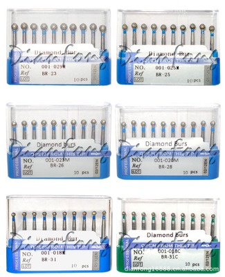 出口高质量金刚砂车针 可钻磨树脂烤瓷软玉金属自然牙等 BR系列|ru