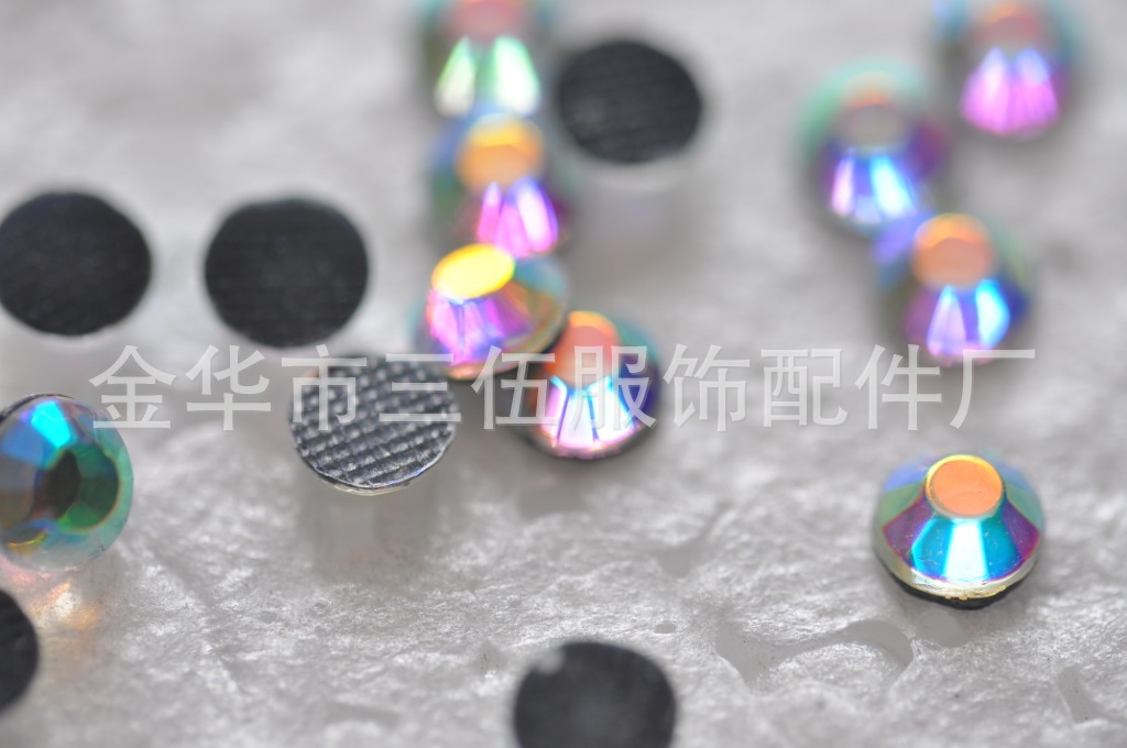 SS40双面白AB彩环保玻璃烫钻批发2/3/4/5/6/8mm国A钻