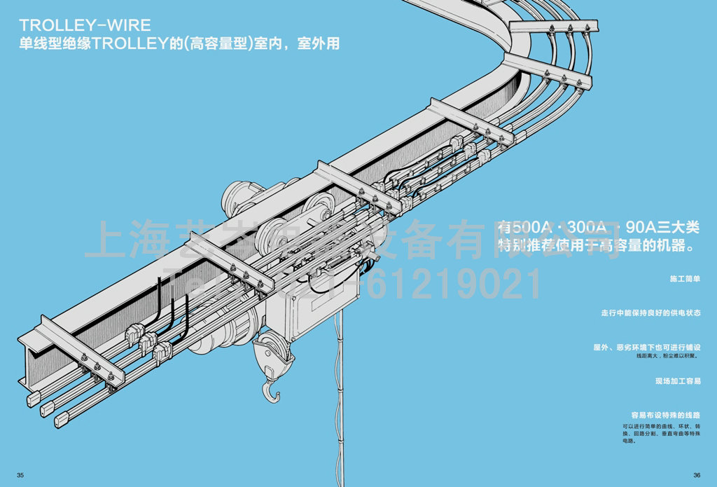 松下TROLLEY-WIRE高容量室内室外单极型滑触线