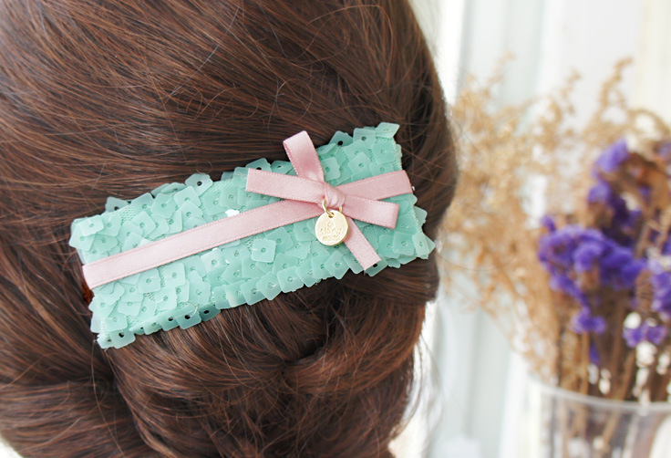 South Korea's New Sequined Bow Hairpin display picture 6