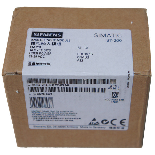 进口 西门子plc模块6es7| 模拟输入模组6ES7 231-0HF22-0XA0