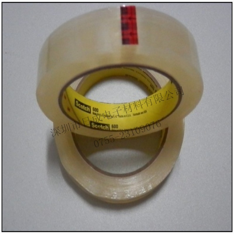 3M600 思高牌单面透明胶带 油漆油墨附着力测试无痕胶带25.4MM宽