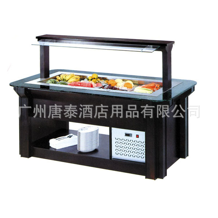 供应自助餐E-H1820FL4开放式双面大理石沙拉台