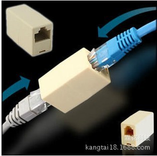 厂家直销 RJ45网线连接器 网络双通头 直通头 网络直通头|ru