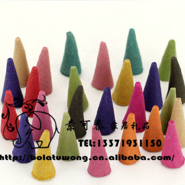 一公斤香薰熏香宝塔香锥型尖香彩色定制香味檀香沉香厂家散装批发|ru