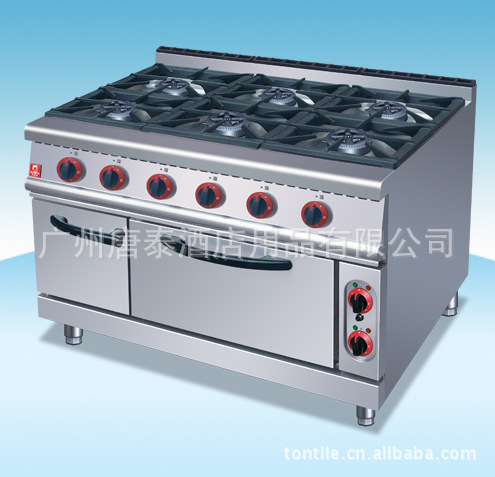 供应酒店用品供应US-RQ-6六头燃气煲仔炉连焗炉 佳斯特