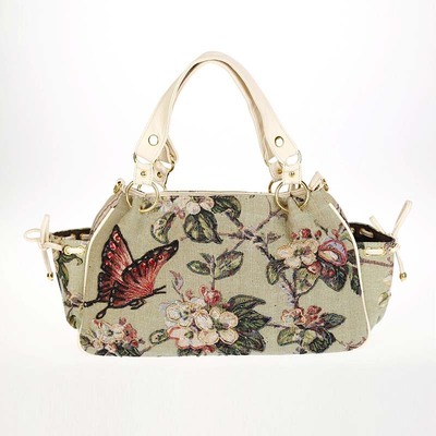 黛藝新款 民族風複古原創 唯美手工高端PU單肩斜跨手提女包潮包