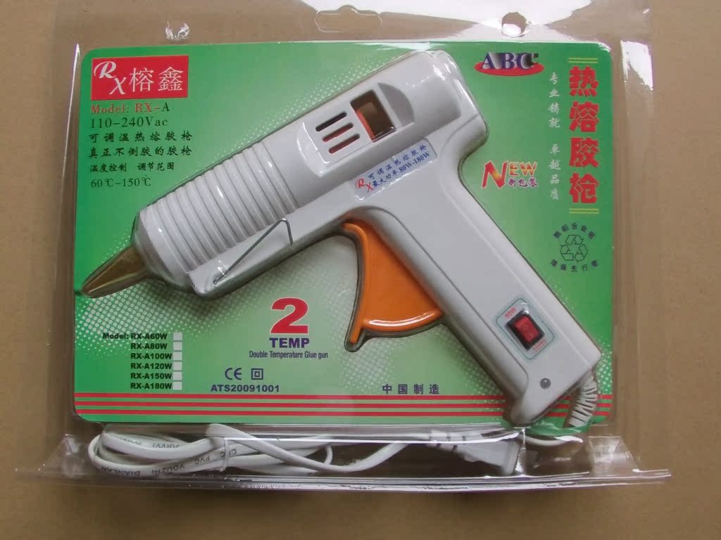 厂家直销热熔胶枪/温控胶枪/双工率80—180W白色胶枪 热熔抢
