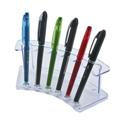 new pattern Plastic 6 Penholder multi-function Stationery pencil Crayons writing brush Eyebrow pencil Eyeliner Display rack K078