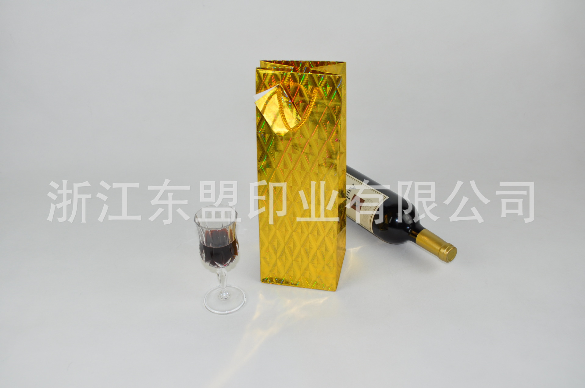 金色镭射 单瓶 红酒 手袋