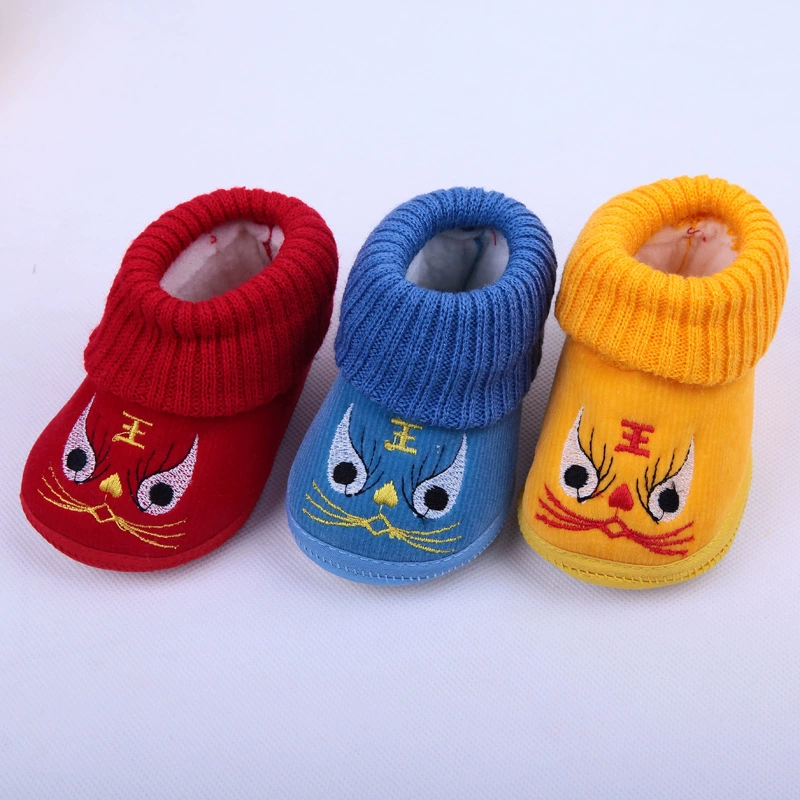 Фабрика прямой зимняя детская обувь Тигровая обувь хлопчатобумажная обувь Тигровая обувь Нескользящая обувь для малышей Детская