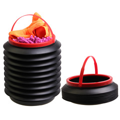 Car accessories, multi-functional retractable water bucket, creative foldable storage bucket, umbrella bucket, trash bin