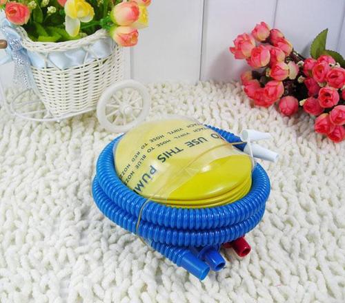 Small Portable Simple Foot Pump Balloon Inflator Round Plastic Mini Inflatable Pump Wholesale