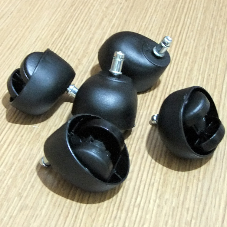 转椅脚轮插式万向轮大班椅大班椅PU面包轮5轮彩色椅轮椅盟包邮