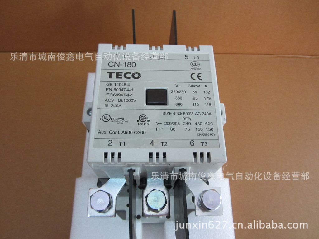 全新正品TECO台安交流接触器CN-630  220VAC（辅助需另购）