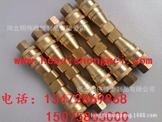 全黄铜KZD2-6  ZG1/4快速接头,带6个钢珠,请找河北明伟