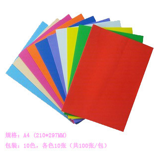 A4 Printing paper 80G 100 Zhang/package A4 Color printing paper/Colored handmade paper/Origami Material Science