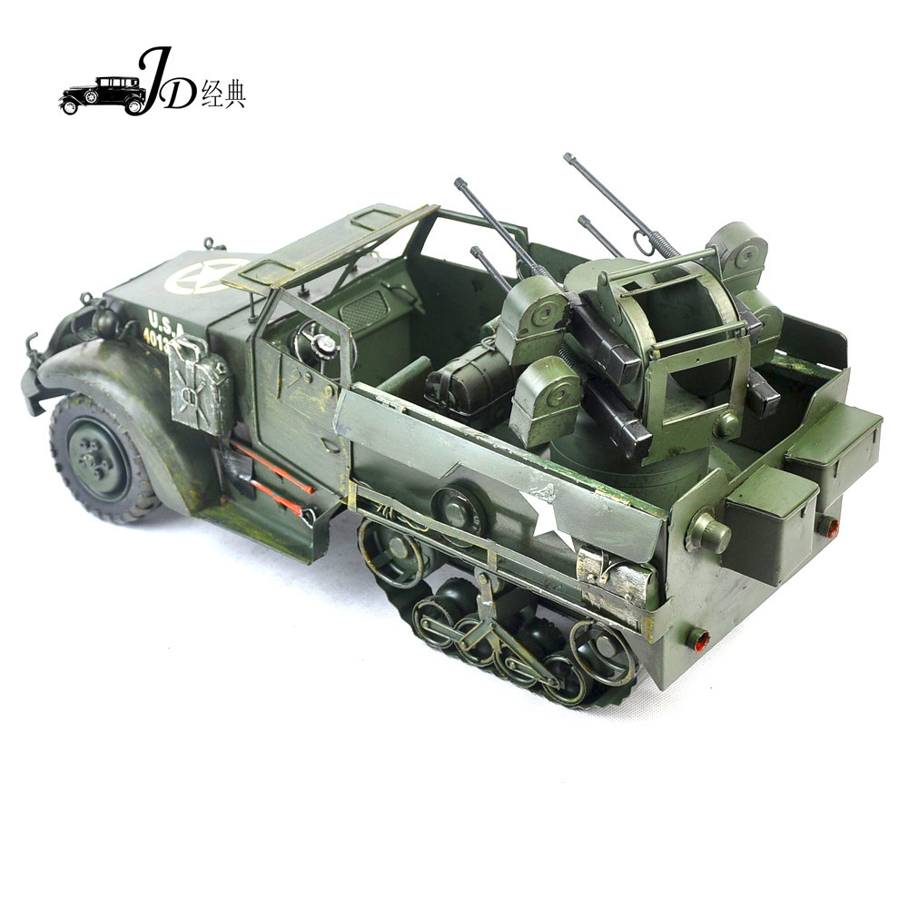 手工铁艺军用吉普模型-0