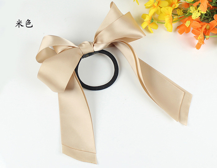 Hot Sale Hair Accessories Hair Band Sweet Oversized Ribbon Bow Hair Band Popular Bow Tie Hair Rope Wholesale display picture 3