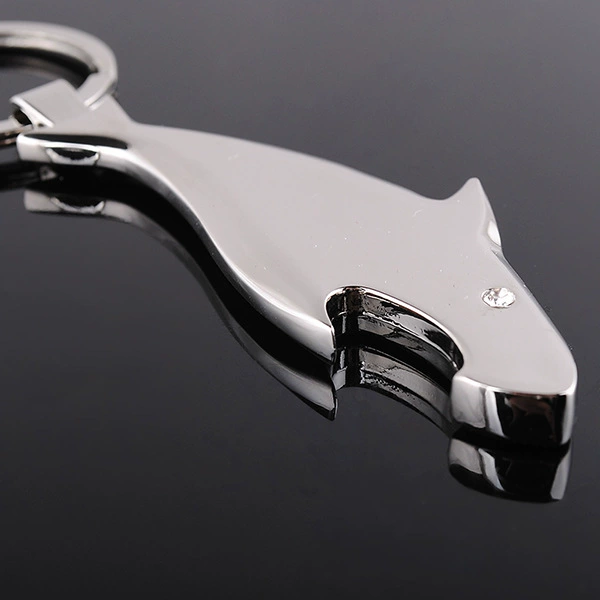 Bottle opener, keychain, metal shark