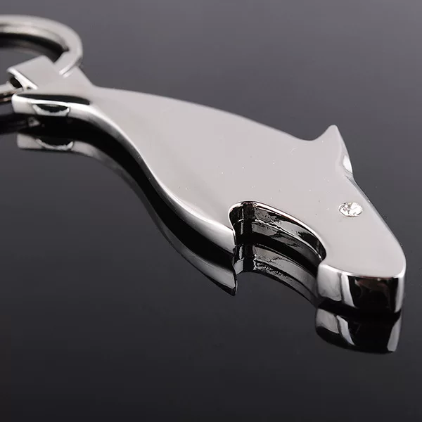 Bottle opener, keychain, metal shark