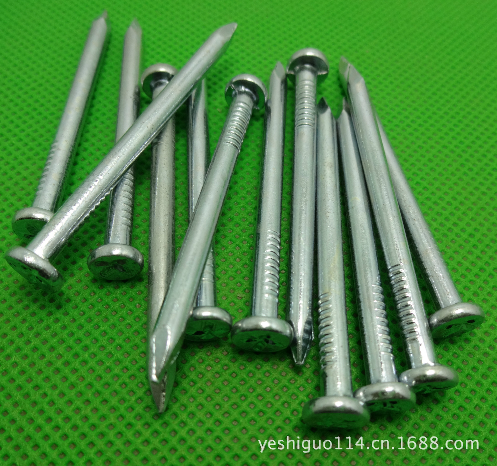 水泥钢钉长度直径50mmx3.4mm电镀白锌光滑杆