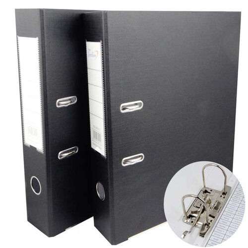 Office supplies loose-leaf folder A4 black and blue large capacity fast labor folder cardboard two-hole folder wholesale