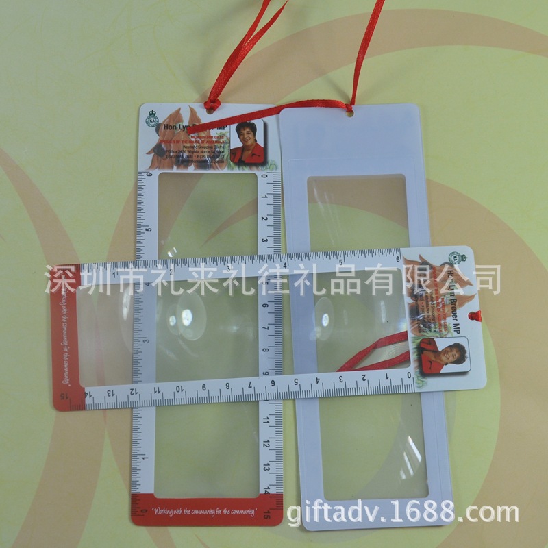 【深圳工厂生产定制PVC放大镜】带绳索挂式放大镜 广告促销礼品