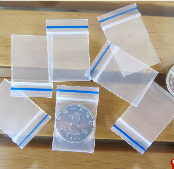 蓝边2*3*20丝特小透明自封袋 小药粉袋 烟壶集装袋厂家批发 100个