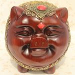 【厂家直销】正品特价树脂欧式招财猪存钱罐 工艺品定做 BJ22283