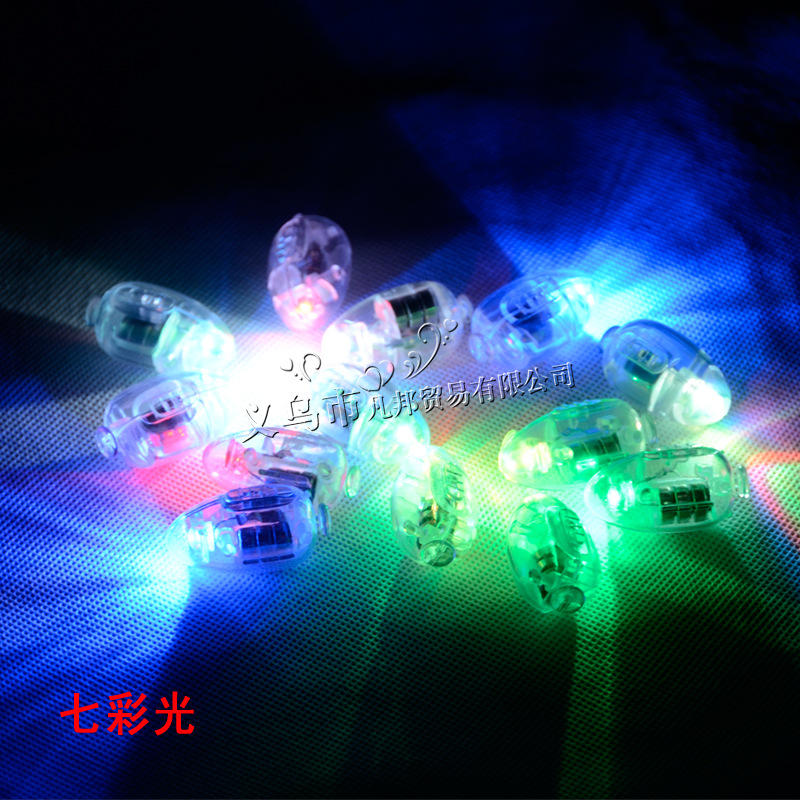 厂家直销发光气球配件 LED气球灯头 夜光气球灯(带3节钮扣电池)