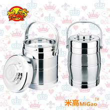 保温提锅无磁不锈钢双层保温饭盒便当盒真空提锅保温桶焖烧锅