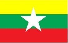 现货供应14*21cm 世界各国手摇旗 8号手摇旗 Burma缅甸国旗