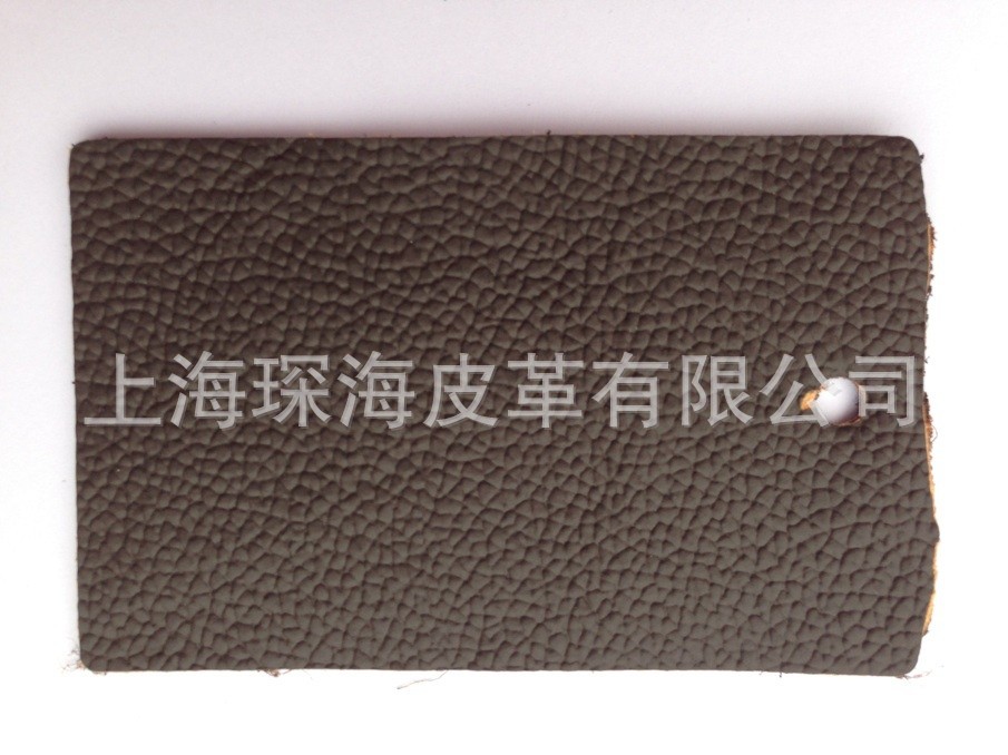 荔枝纹牛皮  二层牛皮 皮革皮料 牛皮面料 皮革 荔枝纹 摔纹 棕色