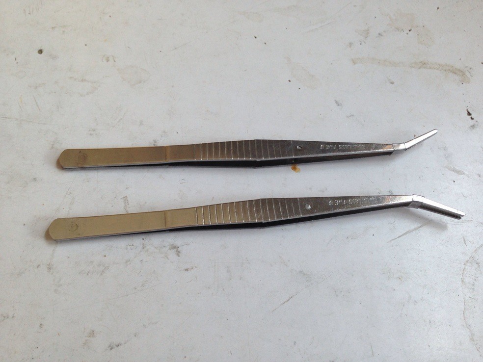 304不锈钢镊子 不锈钢镊子 手工diy工具 弯头镊子TWE-6