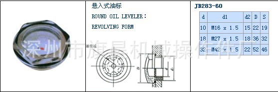 旋入式油標