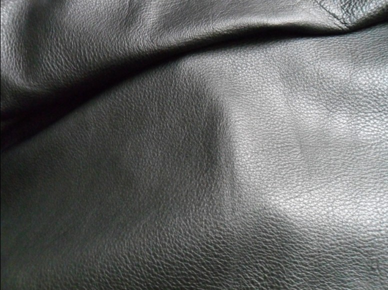 头层真皮 黑色牦牛皮 水染自然摔纹牛皮