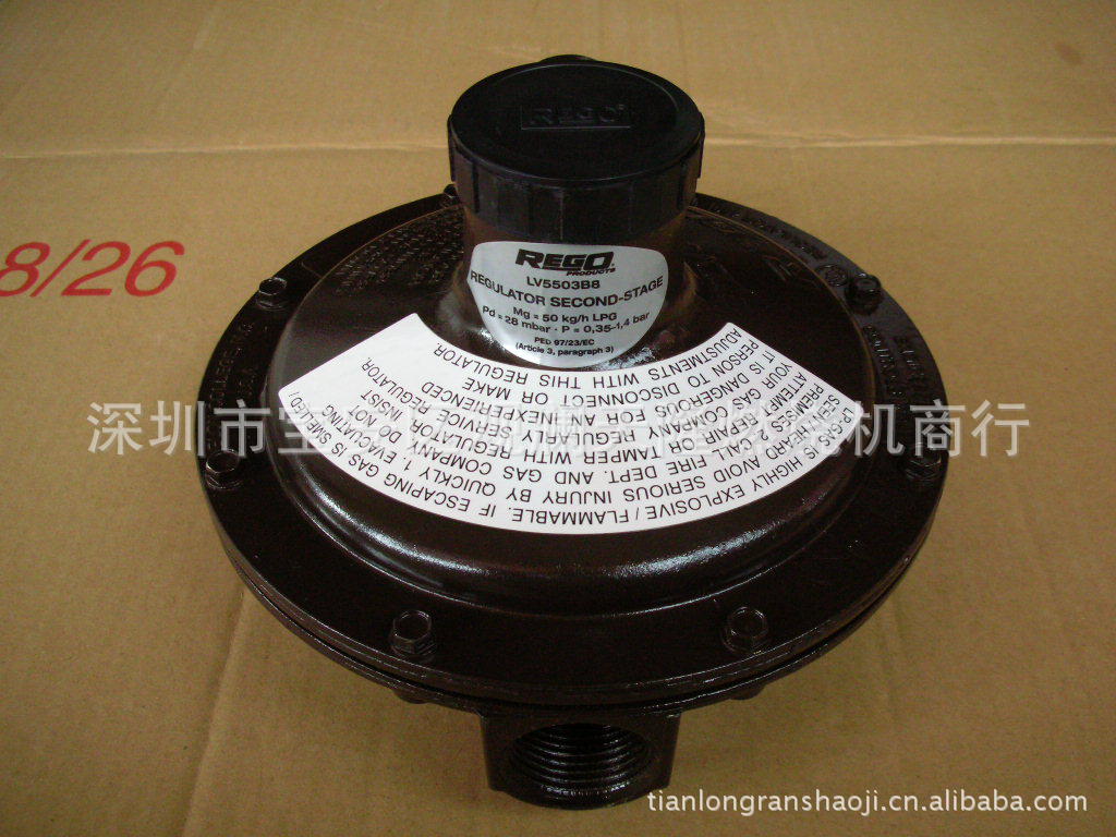 销售美国REGO力高牌LV5503 B8二级燃气燃烧机减压阀