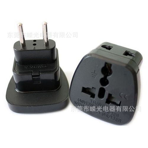 SSI-9C factory direct sales EU plug European standard embedded pin travel adapter lighting converter