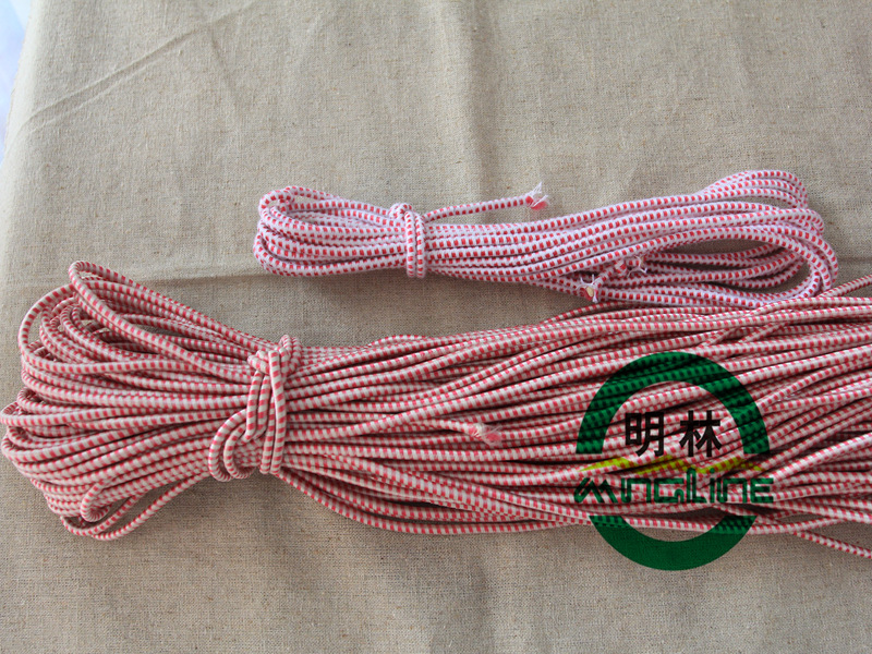 45米白底红点圆形包芯弹力绳松紧线裤腰袖套半成品加工线