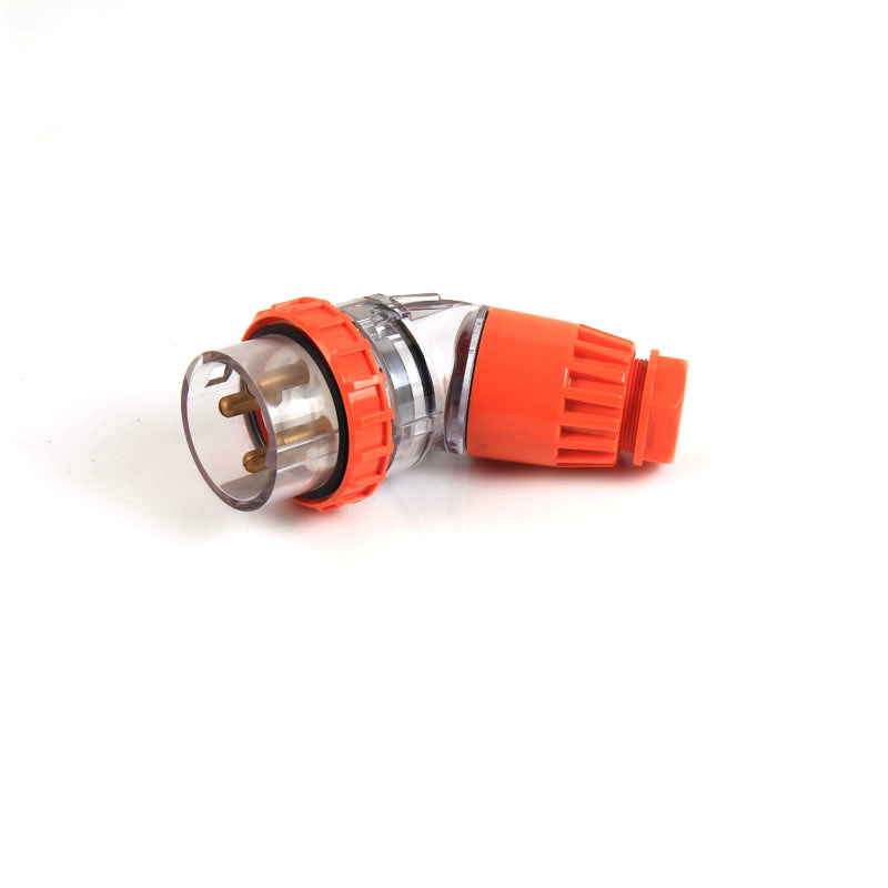 供应工业弯形插头 ip66防水弯插头 20A三相四线弯插头SP-56PA420