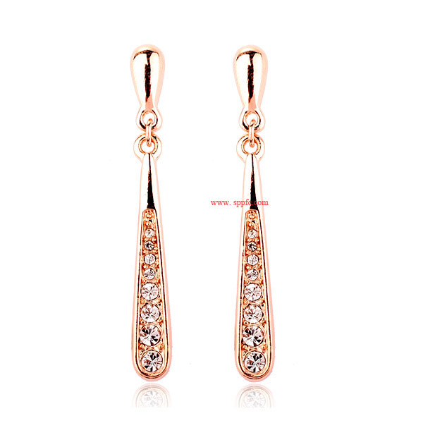 Exquisite Crystal Earrings Female Simple Earrings Fashion Bridal Jewelry display picture 3