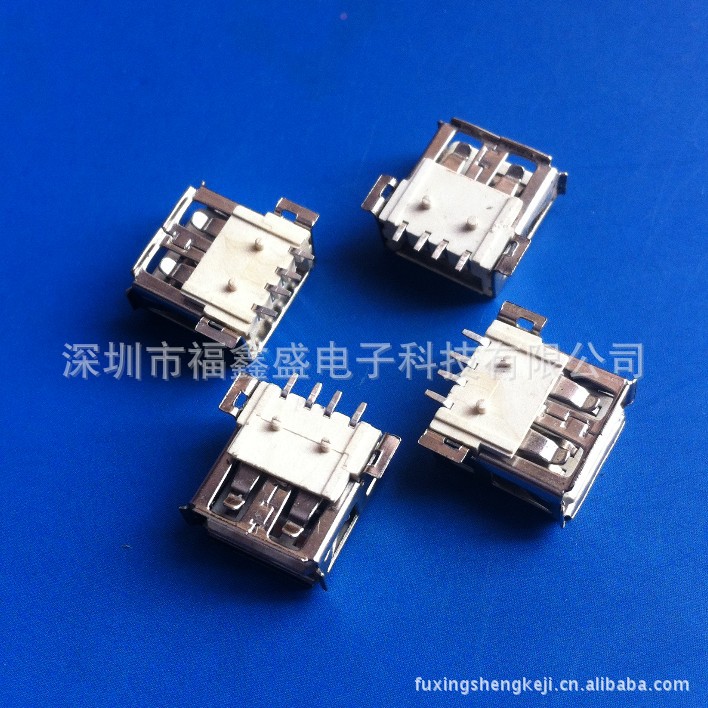 优势供应USB2.0/3.0A/B型母座全贴SMT带定位柱插座移动电源连接器