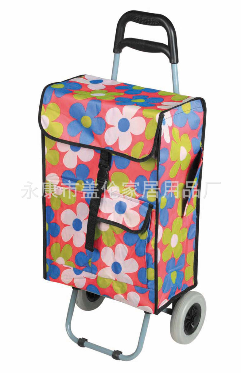 厂家直销批发 超市折叠休闲便携礼品赠品拉杆车 可定制l购物车|ms