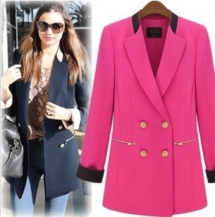 European and American Fashion Colour-matching Best Model Suit Coat 