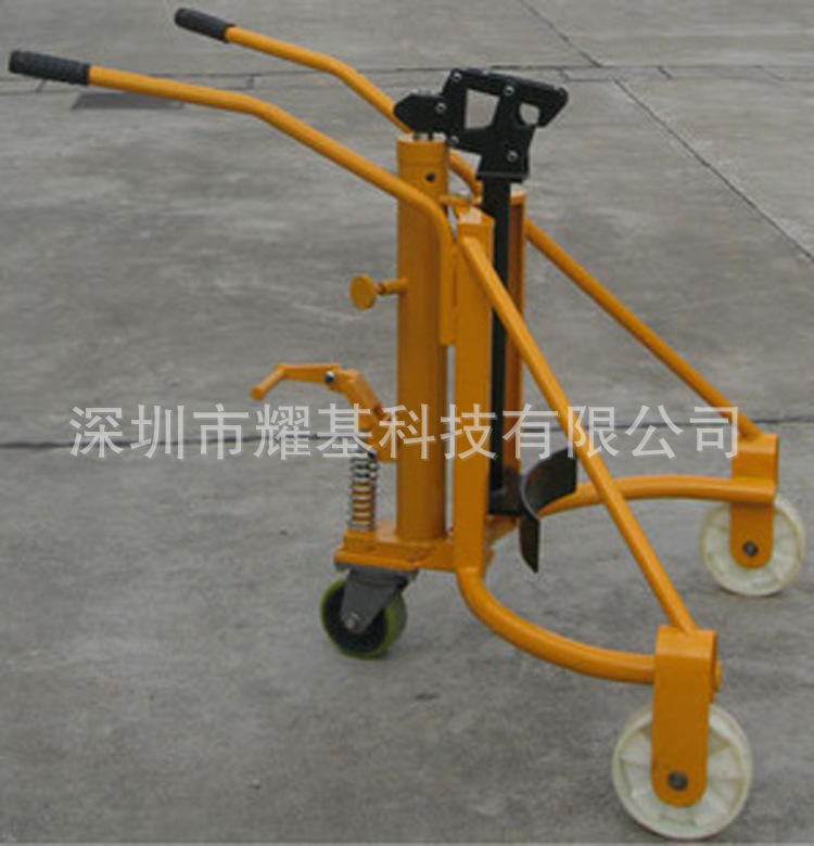 咬嘴式油桶车 液压油桶搬运车 手推式搬运推车适用各规格油桶推荐