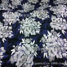 [拳头产品]供应人棉氨纶印花面料 40s赛洛纺拉架汗布 针织布料