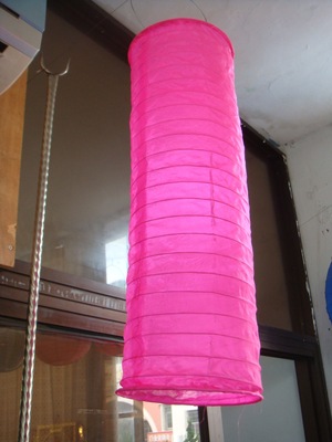 15*50cm圓柱形燈籠太陽能燈籠 尼龍布長燈籠  燈籠批發